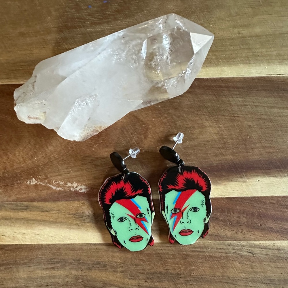 NWT David Bowie earrings Ziggy Stardust